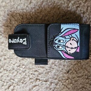 Vintage Eeyore Walt Disney World phone lipstick 6” carry case Velcro